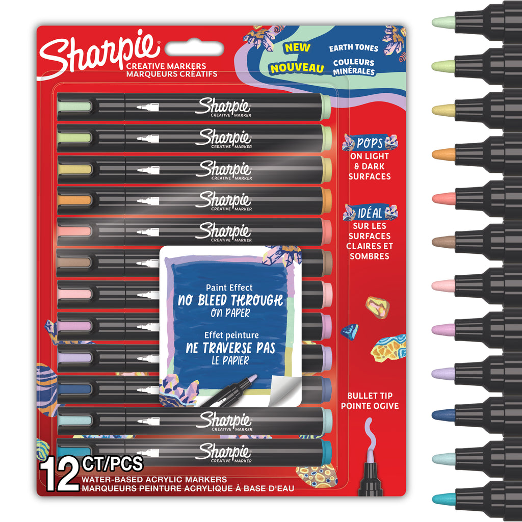 Sharpie marker set with packaging on a white background