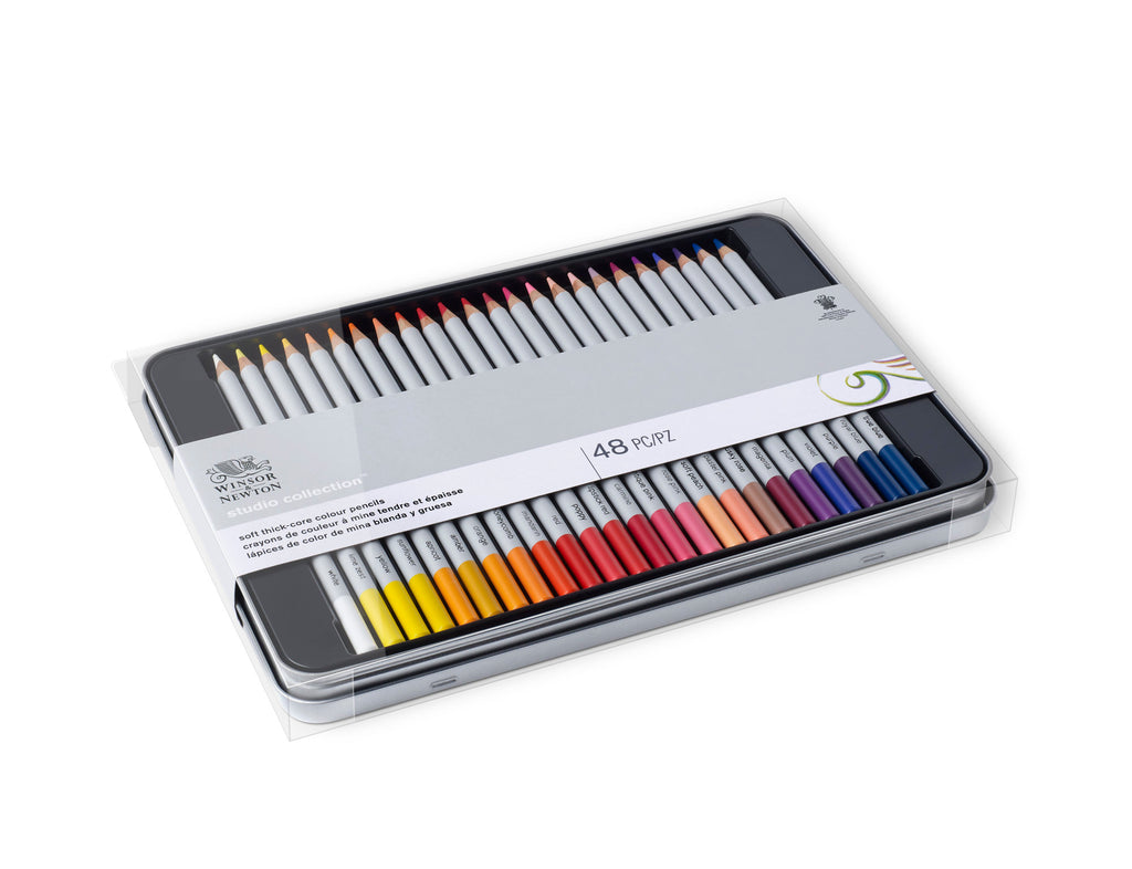 0490014 Winsor & Newton Soft Core Coloured Pencils 48 set