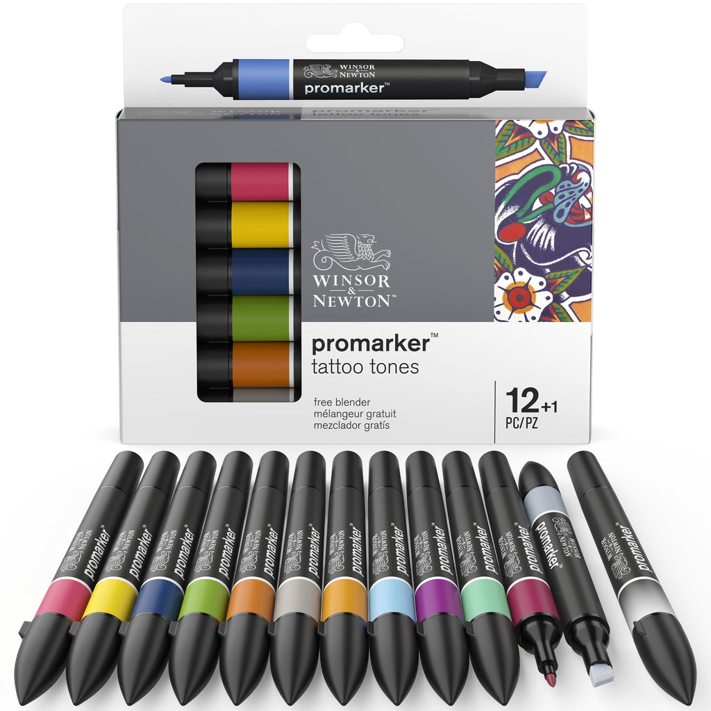 Winsor & Newton Promarker 12+1 tattoo tones 0290162