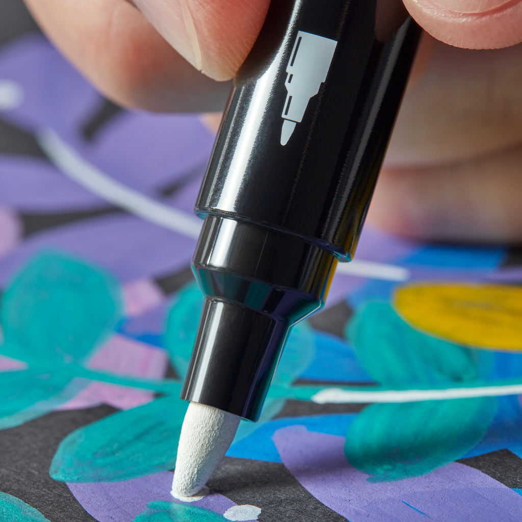 Bullet Point single tip Sharpie graphic marker pens with permanent acrlic ink