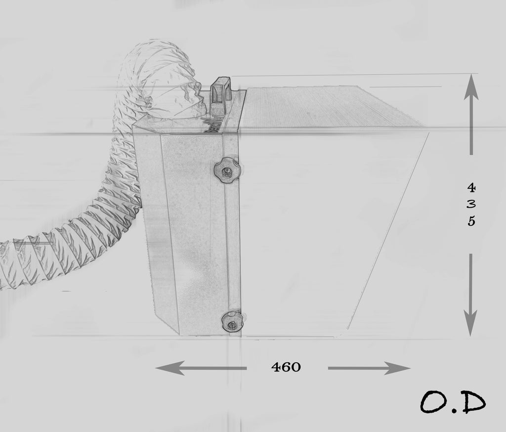 Bench Vent A300S-D Artist sketch side view