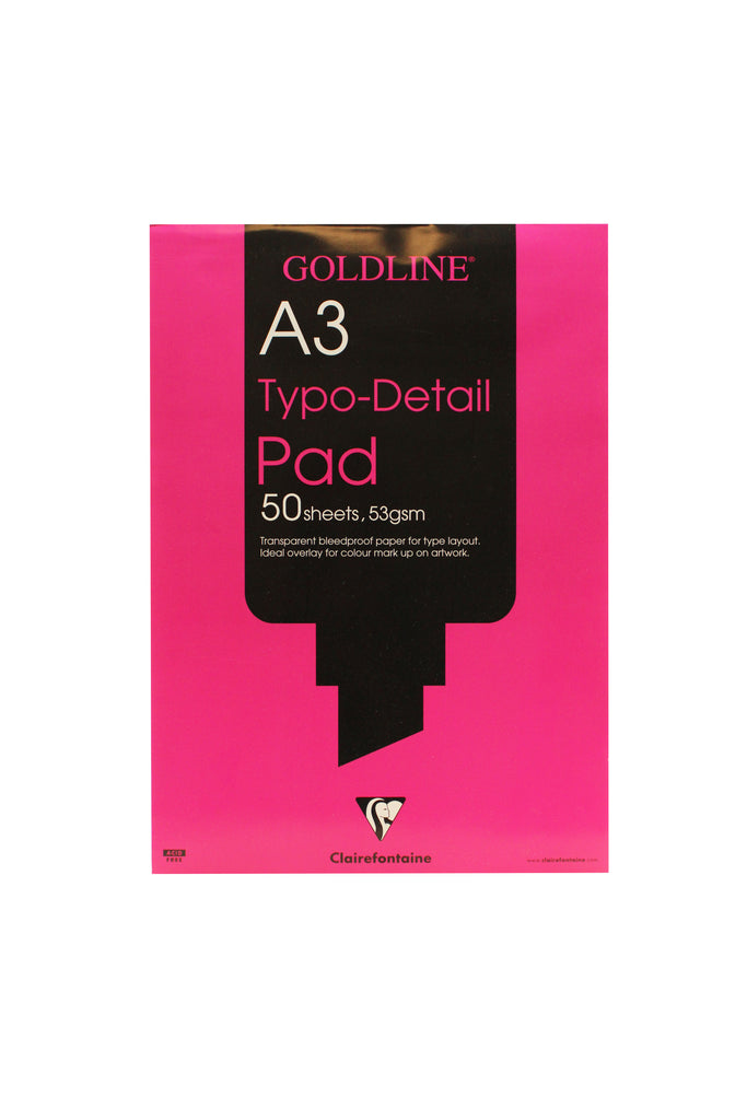 Goldline A3 Typo-Detail Pad 53gsm