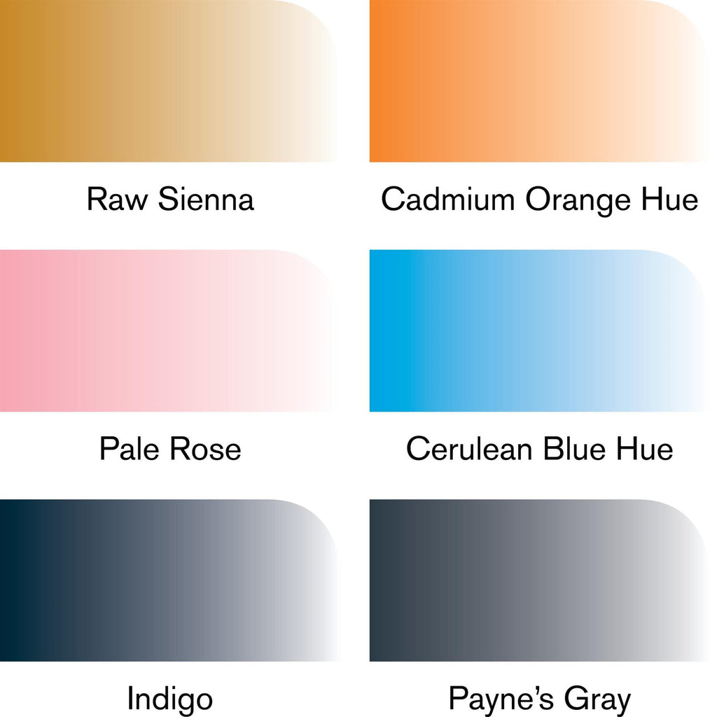 Winsor & Newton watercolour promarker sky tones colours