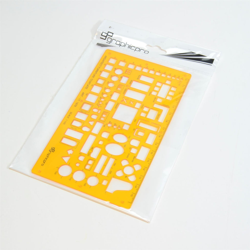 GraphicPro Architect Furniture Template 1:100-GraphicPro-graphicsdirect.co.uk