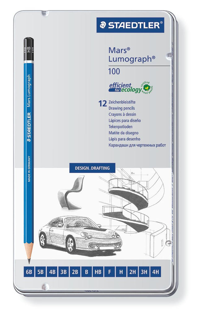 Staedtler Mars Pencil Set 8B - 2H-Staedtler-graphicsdirect.co.uk