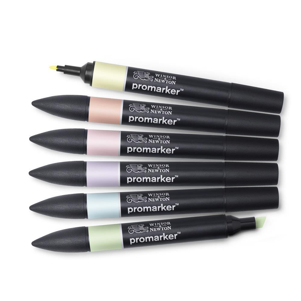 Winsor & Newton ProMarker 6 Pastel Tones-Winsor & Newton-graphicsdirect.co.uk