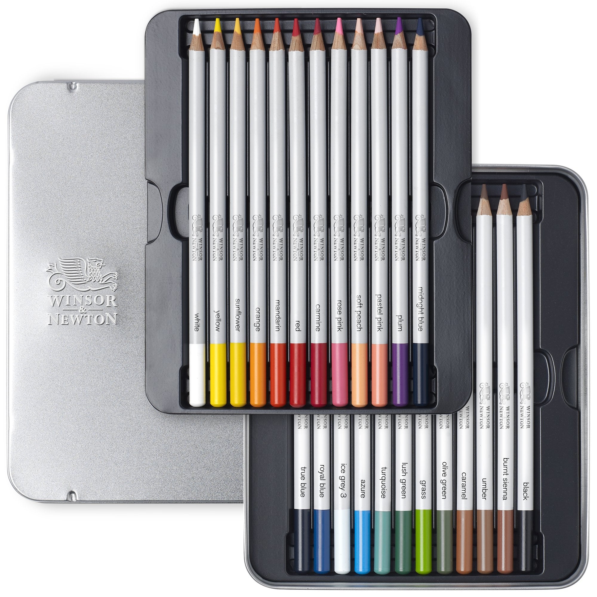 Winsor & Newton Soft Core Coloured Pencil Set 24 graphicsdirect.co.uk