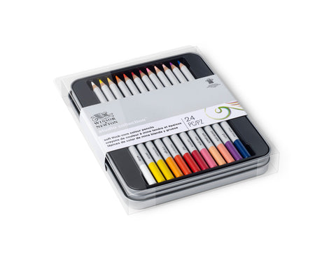 0490013 Winsor & Newton Soft Core Colouring Pencil Set 24