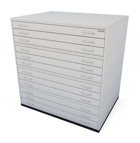 A0 12-Drawer Traditional Wooden Plan Chest