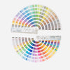 Color swatch chart with a white background
