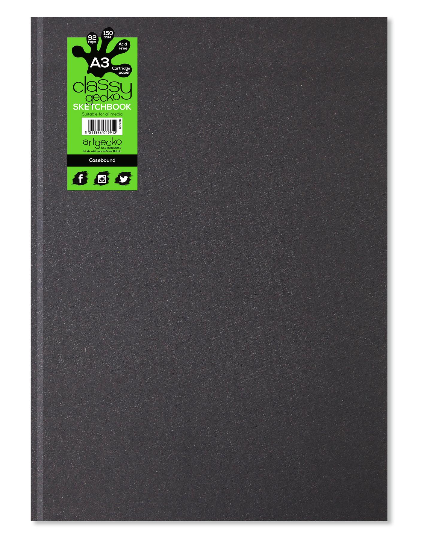 Artgecko Pro Skizzenblock A3 – 20 Blatt, 240 G/m², Säurefrei & Nassfest, Ideal Für Acryl & Tinte