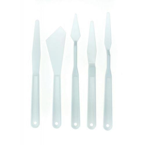 Plastic Palette Knife Set of 5-graphicsdirect.co.uk-graphicsdirect.co.uk