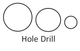 XT8001 Cos-Tool Drill Hole sizes
